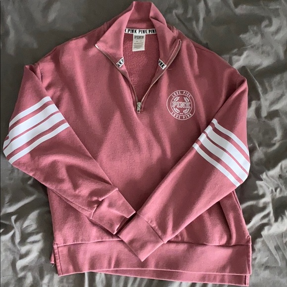 PINK half zip pullover